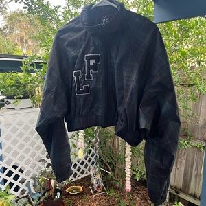 LF Black Plaid Jacket